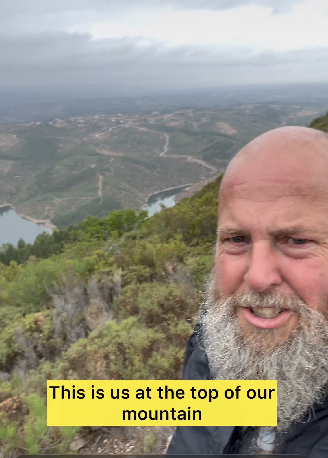 David at the top of our mountain in Portugal
