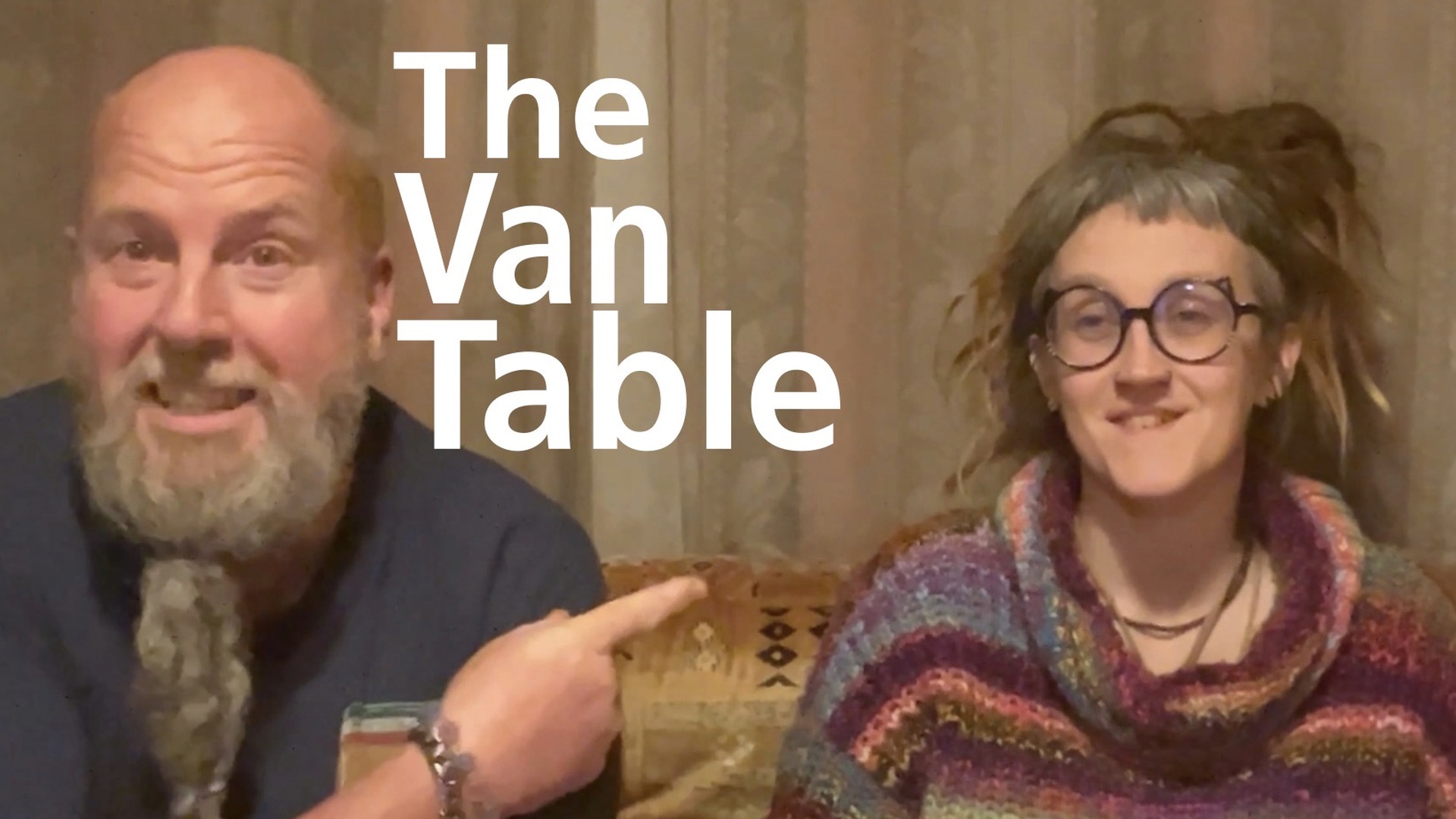 David and Alison recording crimewatch sorry The Van Table